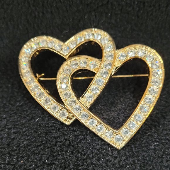 Double Heart Brooch - Picture 3 of 6